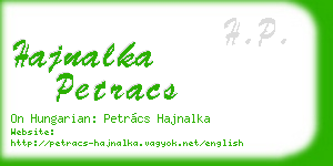 hajnalka petracs business card